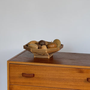 Vintage Popsicle Stick Basket Bowl