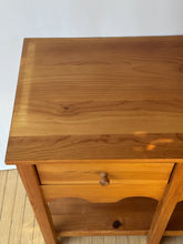 Load image into Gallery viewer, Vintage Pine Scalloped Console Table