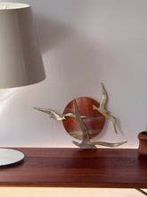 Load image into Gallery viewer, Vintage MCM Brass Birds Wall Scultpure