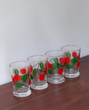 Load image into Gallery viewer, Libbey Vintage Red Cherry Juice Glasses