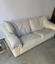 Load image into Gallery viewer, Vintage Postmodern Giovanni Erba White Leather Sofa