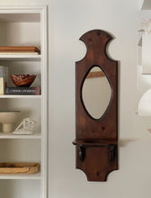 Load image into Gallery viewer, Large Wooden Folk Mirror &amp; Plant Holder