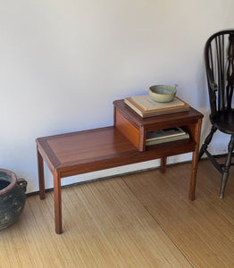 Vintage Danish Teak Telephone Bench