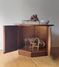 Load image into Gallery viewer, 1960’s Lane Walnut Drum Table/cabinet Rhythm Collection