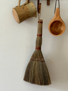 Small Vintage Straw Hand Broom