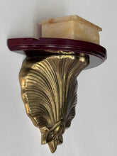 Load image into Gallery viewer, Vintage Brass Scalloped Sconce