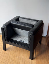 Load image into Gallery viewer, Vintage Black Postmodern Leather Chair by Brian Kane