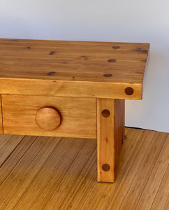 Handcrafted Vintage Wooden Primitive Bench