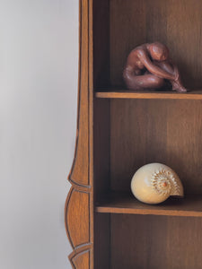 Tall Antique Ornate Wooden Shelf
