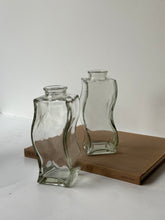 Load image into Gallery viewer, Pair of Wavy Glass Bottles