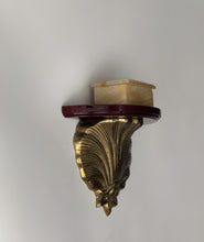 Load image into Gallery viewer, Vintage Brass Scalloped Sconce