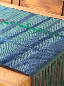 Vintage Hand Woven Tapestry/ Table Runner