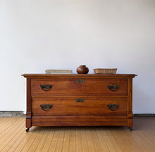 Load image into Gallery viewer, Antique Victorian Two Drawer Dresser Chest on Wheels