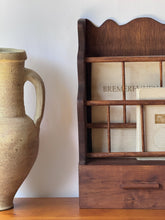 Load image into Gallery viewer, Primitive Wooden Tabletop Rack w/ Drawer