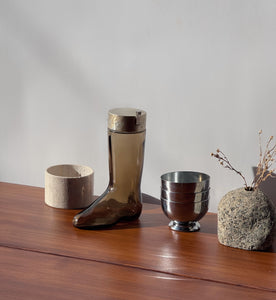 Vintage Glass Boot Shelfie Decor
