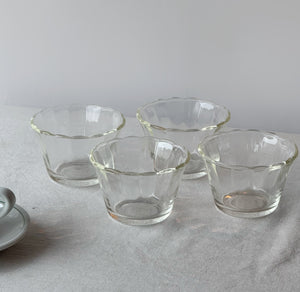 Anchor Hocking Fire King Scalloped Custard Glasses