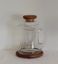 Load image into Gallery viewer, Vintage Teak Baker Hart &amp; Stuart Glass Pitcher w/ Ice Well