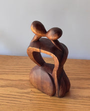 Load image into Gallery viewer, Indonesian Embracing Couple Wood Sculpture