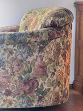Load image into Gallery viewer, Vintage Flexsteel Antique Floral Tapestry Swivel Chair