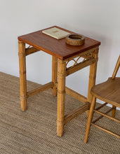 Load image into Gallery viewer, Vintage Rattan End Table