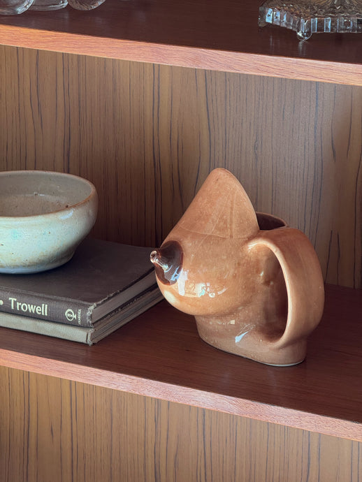 Vintage Ceramic Brown Boobie Creamer Mug
