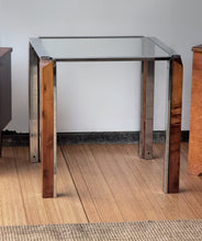 Load image into Gallery viewer, 1970&#39;s Chrome &amp; Wood End Table