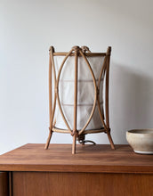 Load image into Gallery viewer, Bloomingville Rattan &amp; Cotton Table Lamp