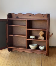 Load image into Gallery viewer, Vintage Handcrafted Scalloped Wooden Cabinet