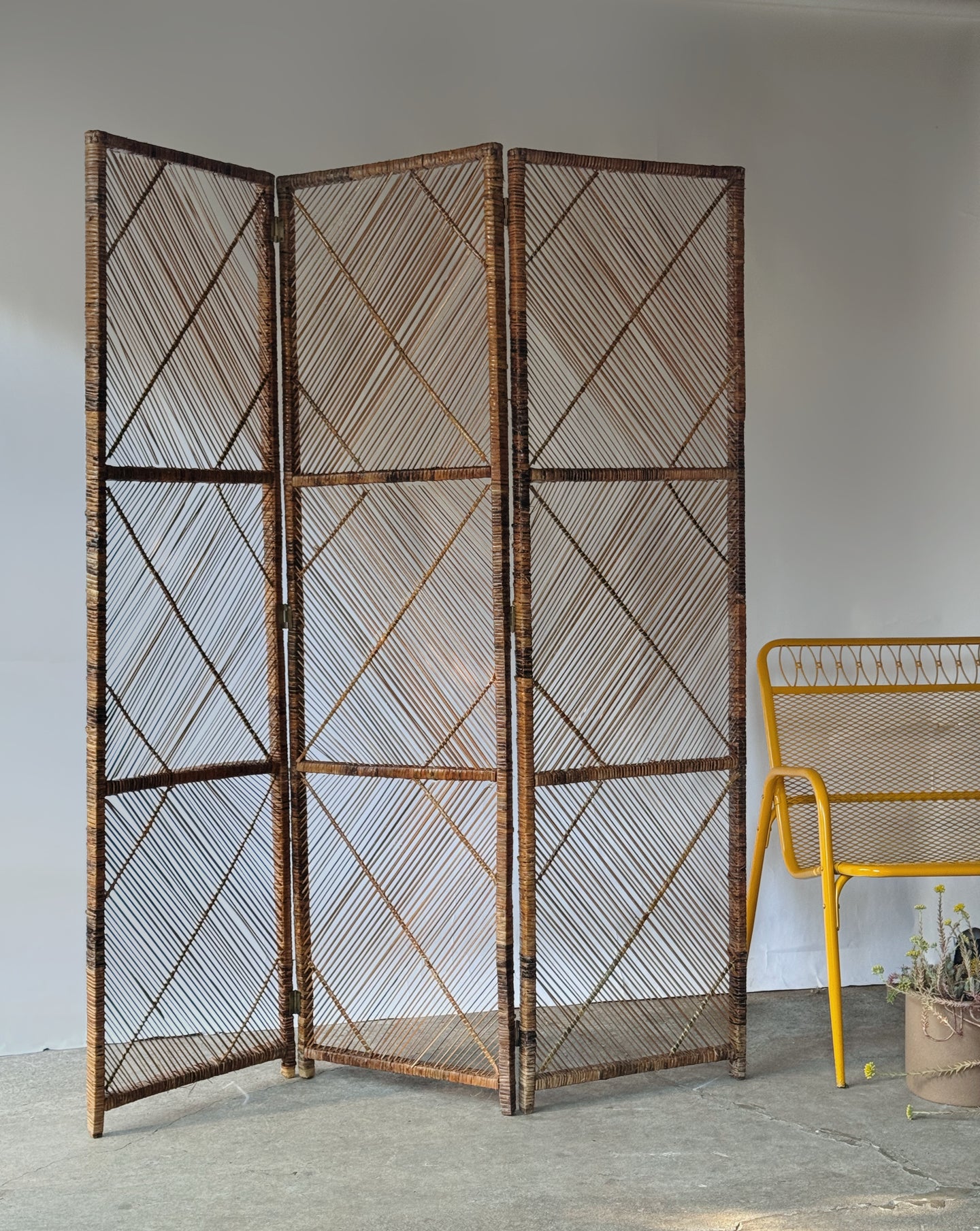 1970's Wicker Room Divider