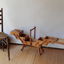 Load image into Gallery viewer, Antique Accordion Sewing Box Made in Japan