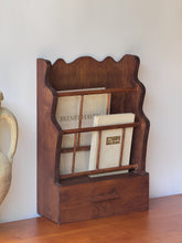 Load image into Gallery viewer, Primitive Wooden Tabletop Rack w/ Drawer