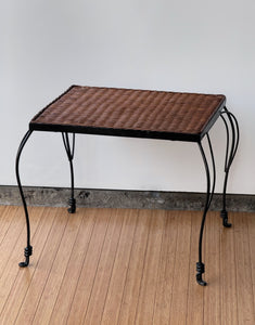 Iron & Wicker Top Nesting Tables