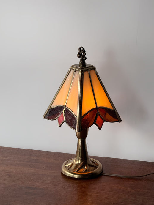 Vintage Tiffany style Stained Glass Desk Lamp