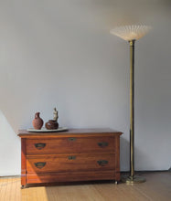 Load image into Gallery viewer, Vintage MCM Brass Torchiere Floor Lamp