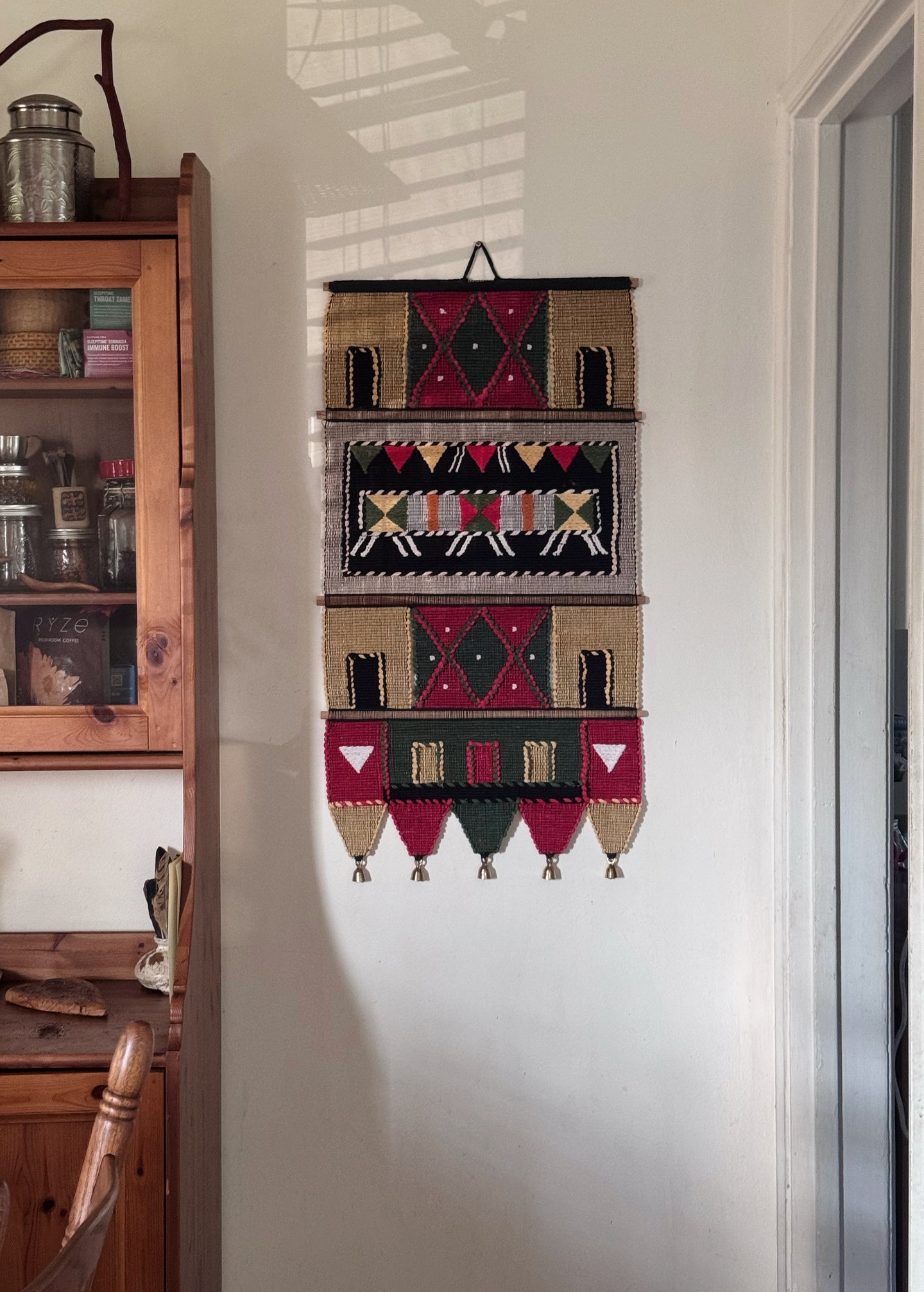 Multicolored Cotton Handmade Wall Hanging from Maharashtra, India.