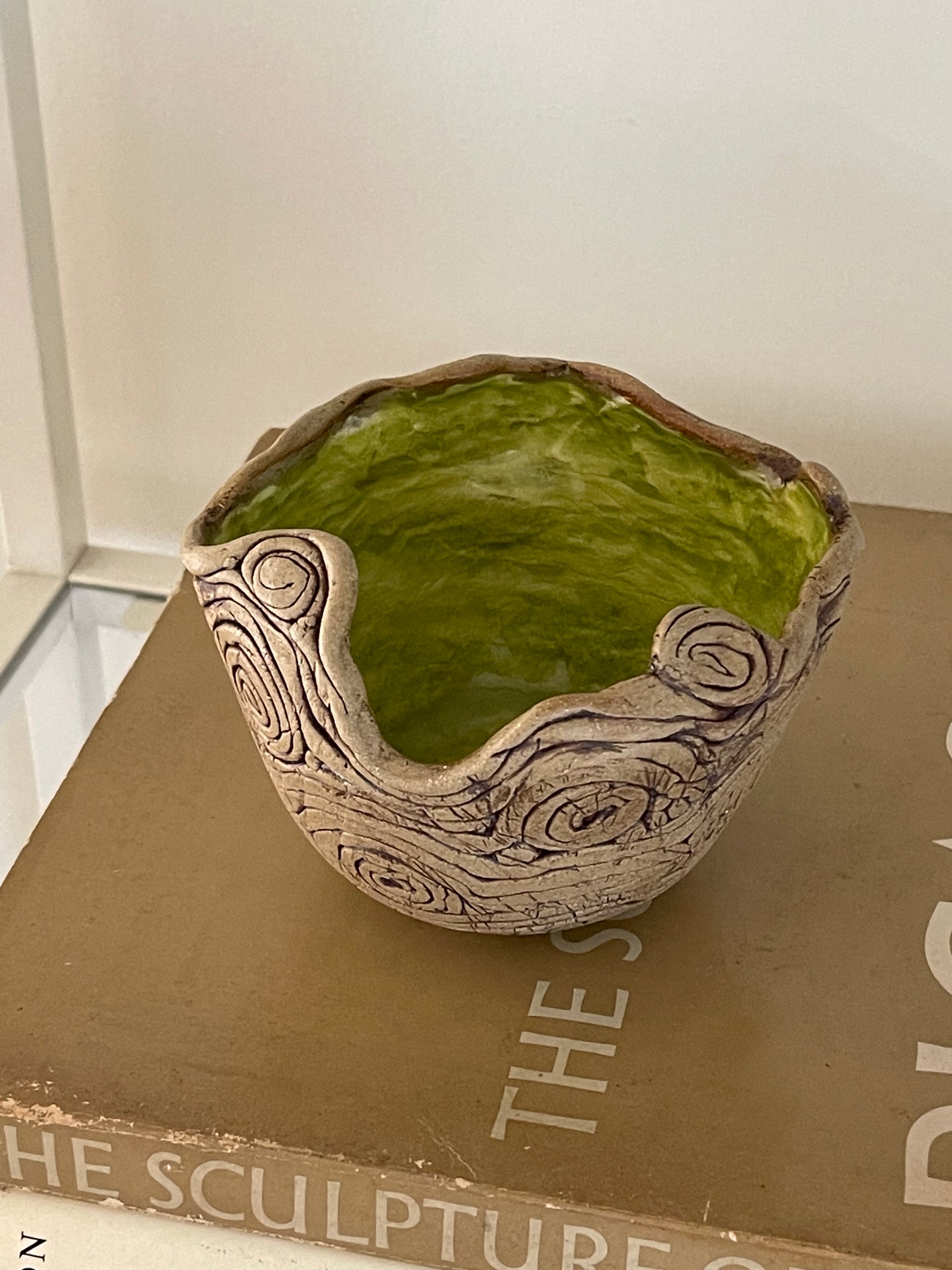 Handcrafted Swirl Pottery Bowl