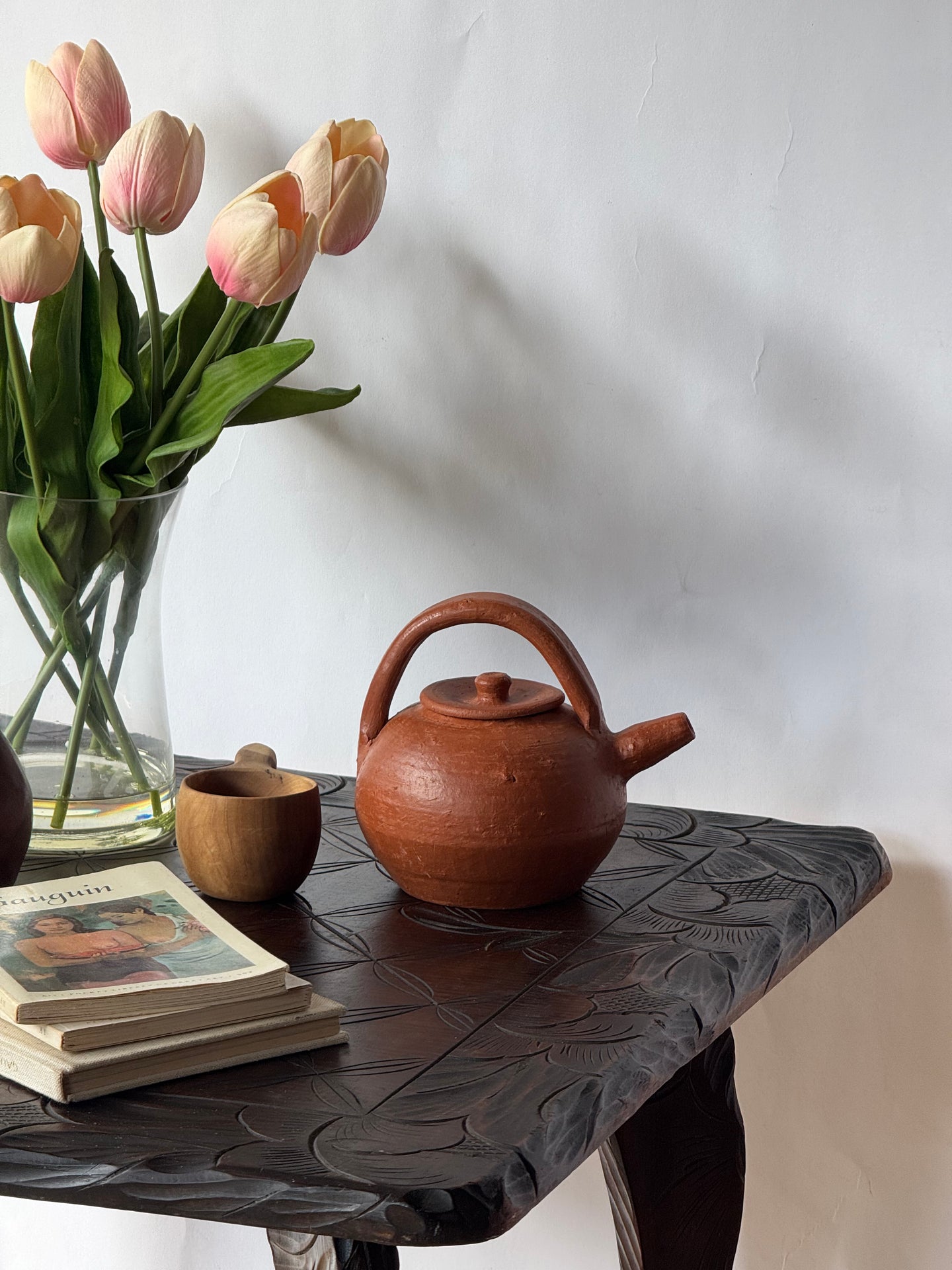 Vintage Handmade Decorative Clay Teapot