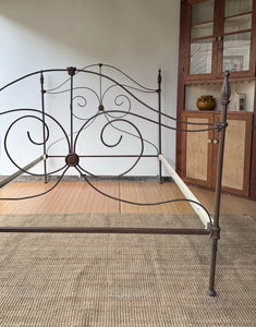 1930's Iron Whimsical Full Sized Bed