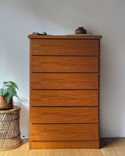 Load image into Gallery viewer, Vintage Teak Tallboy Dresser