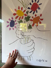 Load image into Gallery viewer, Vintage Framed Picasso ‘Bouquet of Peace’