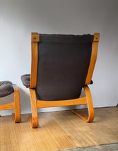 Load image into Gallery viewer, Vintage 1960’s Danish Leather Chair and Ottoman