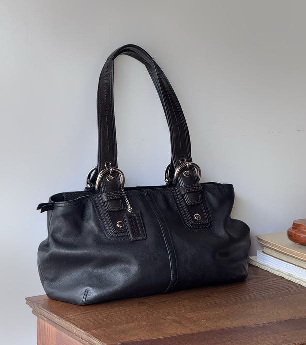 Coach SoHo Black Leather Shoulder Bag