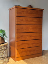 Load image into Gallery viewer, Vintage Teak Tallboy Dresser