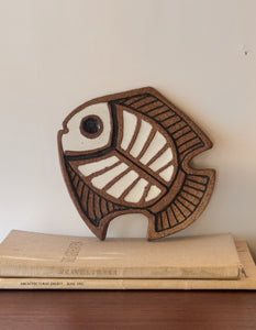 Vintage Victoria Littlejohn Studio Pottery Fish Trivet