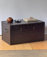 Load image into Gallery viewer, Faux Leather Trunk Coffee Table
