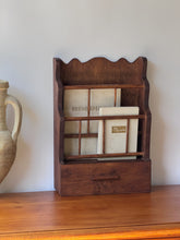 Load image into Gallery viewer, Primitive Wooden Tabletop Rack w/ Drawer