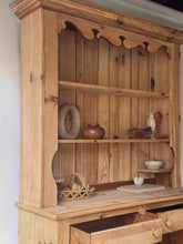 Load image into Gallery viewer, Vintage Solid Pine Hutch