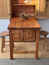 Load image into Gallery viewer, Vintage Reclaimed Pine Hide a Table “Cowboy Kitchen”