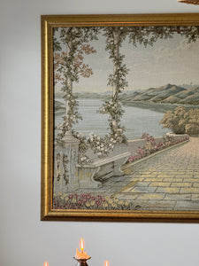 Lago Di Como Italian Wall Tapestry Framed