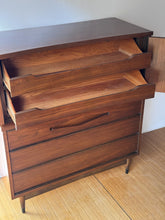 Load image into Gallery viewer, Mid Century Modern Bassett Highboy Dresser